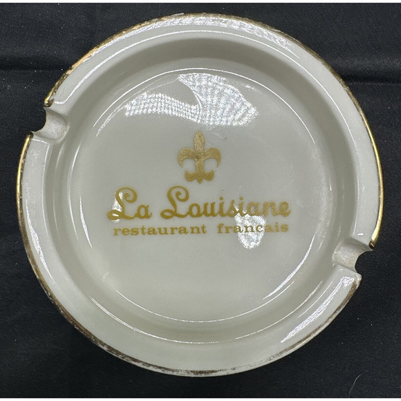 Other - Vtg LA LOUISIANE Restaurant Francais Ceramic Advertising Ashtray